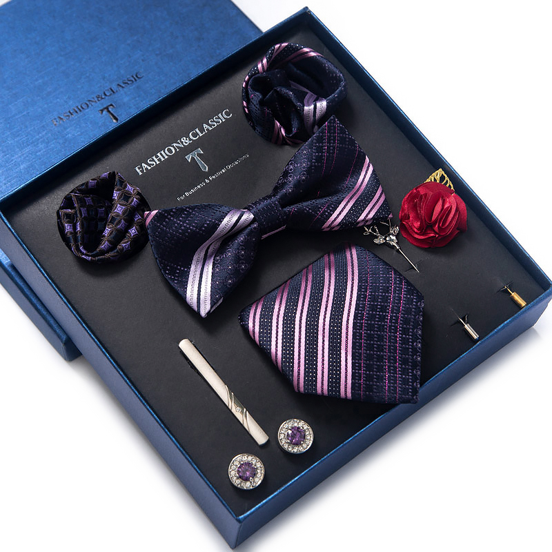 Neck Tie Set Box - Regalo per le vacanze Cravatta Fazzoletto